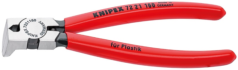 Бокорезы для пластика, губки 85°, пружина, 160 мм, обливные ручки KNIPEX